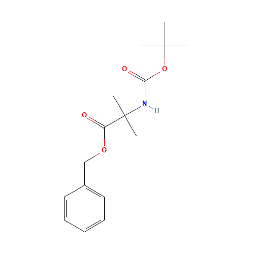 benzyl 2-methyl-2-[(2-methylpropan-2-yl)oxycarbonylamino]propanoate (CAS: 84758-57-6) - Chemical Structure and Molecular Formula 