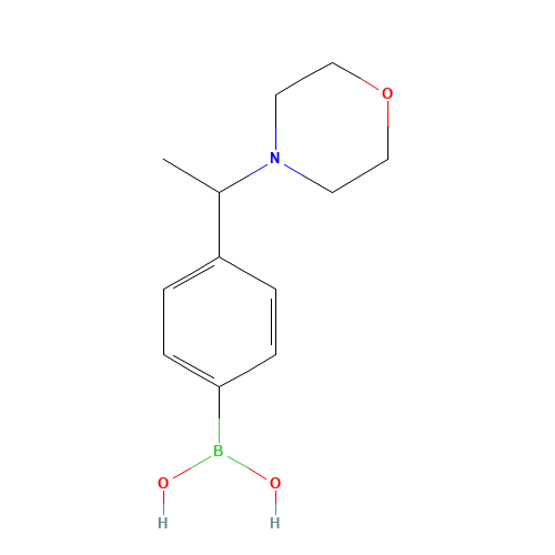 [4-(1-morpholin-4-ylethyl)phenyl]boronic acid (CAS: 1226814-83-0) - Chemical Structure and Molecular Formula 