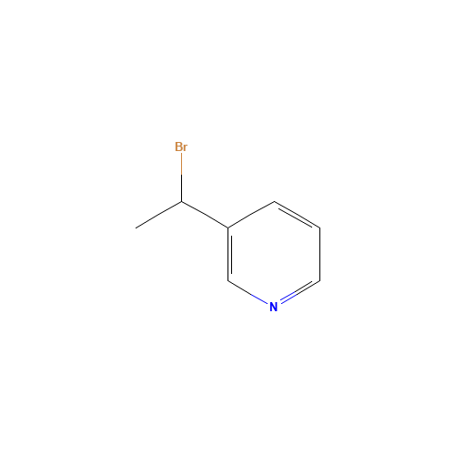 3-(1-bromoethyl)pyridine (CAS: 562074-53-7) - Chemical Structure and Molecular Formula 