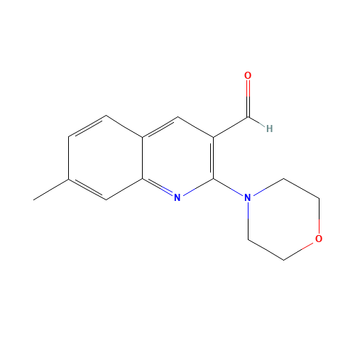 7-methyl-2-morpholin-4-ylquinoline-3-carbaldehyde (CAS: 400067-02-9) - Chemical Structure and Molecular Formula 