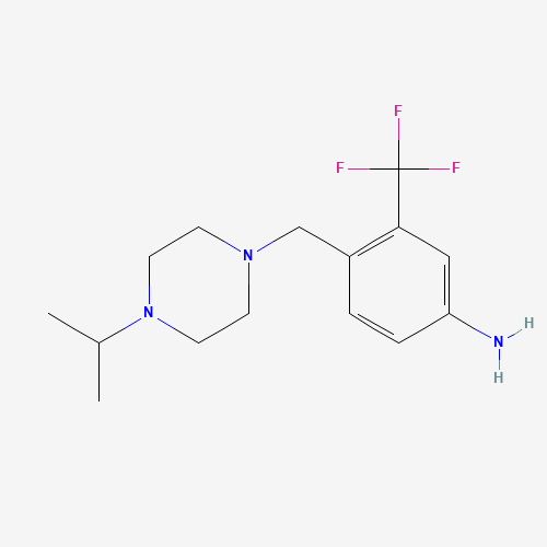 4-[(4-propan-2-ylpiperazin-1-yl)methyl]-3-(trifluoromethyl)aniline (CAS: 853297-06-0) - Related Chemical Product