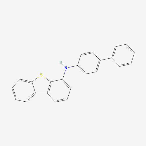 N-(4-phenylphenyl)dibenzothiophen-4-amine (CAS: 1448185-87-2) - Chemical Structure and Molecular Formula 