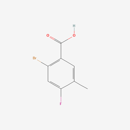 2-bromo-4-fluoro-5-methylbenzoic acid (CAS: 1003709-39-4) - Chemical Structure and Molecular Formula 