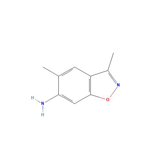 3,5-dimethyl-1,2-benzoxazol-6-amine (CAS: 1190892-25-1) - Chemical Structure and Molecular Formula 