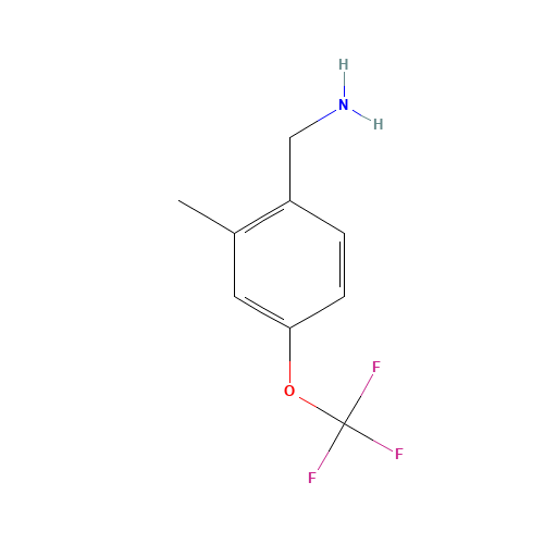 [2-methyl-4-(trifluoromethoxy)phenyl]methanamine (CAS: 771572-39-5) - Chemical Structure and Molecular Formula 
