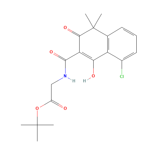 tert-butyl 2-[(8-chloro-1-hydroxy-4,4-dimethyl-3-oxonaphthalene-2-carbonyl)amino]acetate (CAS: 1035262-64-6) - Related Chemical Product