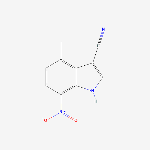 4-methyl-7-nitro-1H-indole-3-carbonitrile (CAS: 289483-82-5) - Chemical Structure and Molecular Formula 