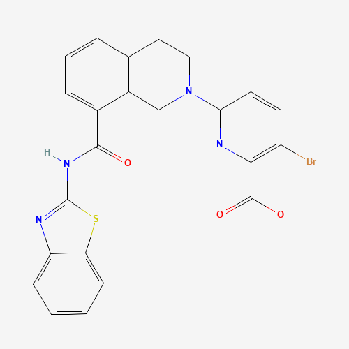 tert-butyl 6-[8-(1,3-benzothiazol-2-ylcarbamoyl)-3,4-dihydro-1H-isoquinolin-2-yl]-3-bromopyridine-2-carboxylate (CAS: 1235036-16-4) - Related Chemical Product