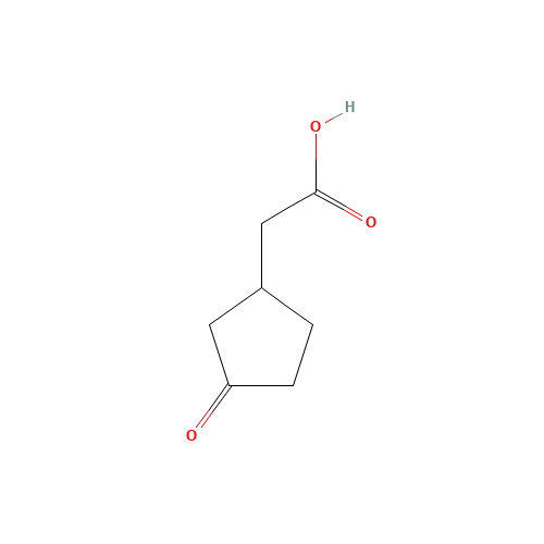 2-(3-oxocyclopentyl)acetic acid (CAS: 3128-05-0) - Chemical Structure and Molecular Formula 