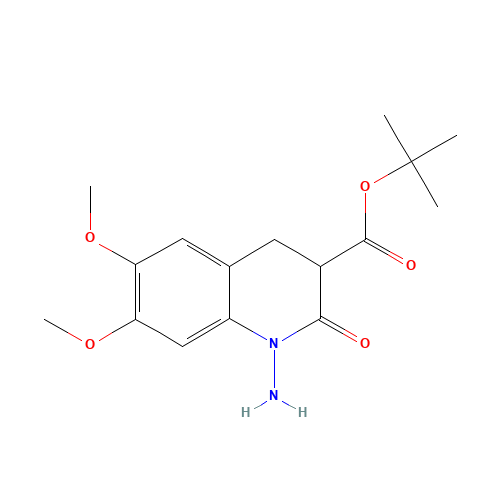 tert-butyl 1-amino-6,7-dimethoxy-2-oxo-3,4-dihydroquinoline-3-carboxylate (CAS: 171607-80-0) - Chemical Structure and Molecular Formula 