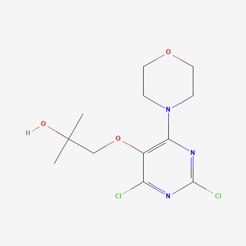 1-(2,4-dichloro-6-morpholin-4-ylpyrimidin-5-yl)oxy-2-methylpropan-2-ol (CAS: 1572048-40-8) - Related Chemical Product
