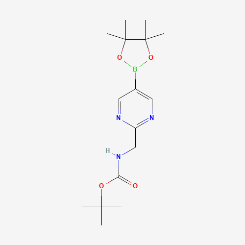 tert-butyl N-[[5-(4,4,5,5-tetramethyl-1,3,2-dioxaborolan-2-yl)pyrimidin-2-yl]methyl]carbamate (CAS: 1235451-39-4) - Related Chemical Product