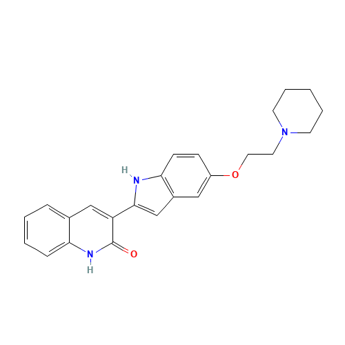 3-[5-(2-piperidin-1-ylethoxy)-1H-indol-2-yl]-1H-quinolin-2-one (CAS: 335649-64-4) - Related Chemical Product