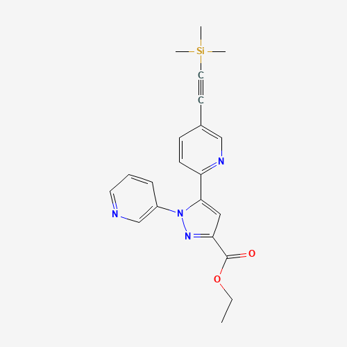 ethyl 1-pyridin-3-yl-5-[5-(2-trimethylsilylethynyl)pyridin-2-yl]pyrazole-3-carboxylate (CAS: 858601-25-9) - Related Chemical Product