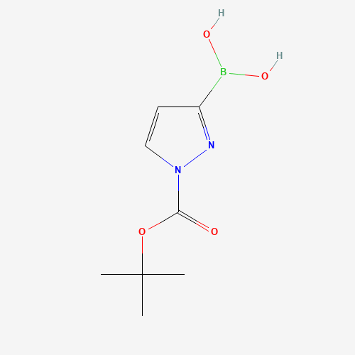 [1-[(2-methylpropan-2-yl)oxycarbonyl]pyrazol-3-yl]boronic acid (CAS: 1162261-97-3) - Related Chemical Product