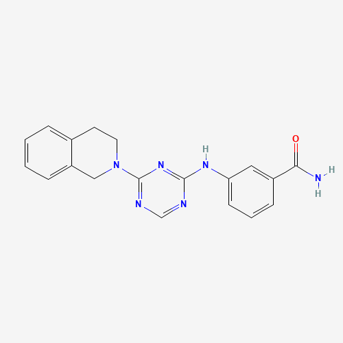 3-[[4-(3,4-dihydro-1H-isoquinolin-2-yl)-1,3,5-triazin-2-yl]amino]benzamide (CAS: 1332299-16-7) - Related Chemical Product