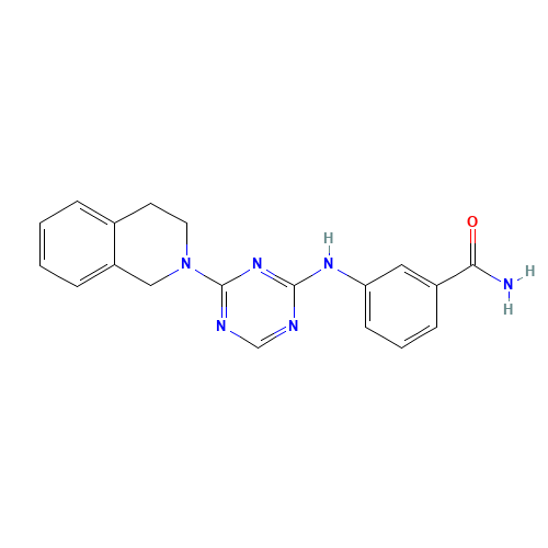 3-[[4-(3,4-dihydro-1H-isoquinolin-2-yl)-1,3,5-triazin-2-yl]amino]benzamide (CAS: 1332299-16-7) - Related Chemical Product