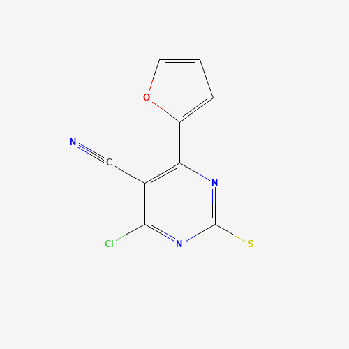 4-chloro-6-(furan-2-yl)-2-methylsulfanylpyrimidine-5-carbonitrile (CAS: 137447-07-5) - Related Chemical Product