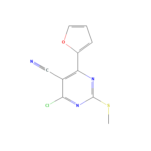 4-chloro-6-(furan-2-yl)-2-methylsulfanylpyrimidine-5-carbonitrile (CAS: 137447-07-5) - Related Chemical Product