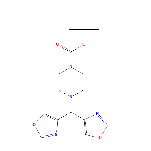 tert-butyl 4-[bis(1,3-oxazol-4-yl)methyl]piperazine-1-carboxylate (CAS: 1446818-50-3) - Related Chemical Product