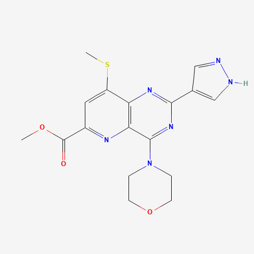 methyl 8-methylsulfanyl-4-morpholin-4-yl-2-(1H-pyrazol-4-yl)pyrido[3,2-d]pyrimidine-6-carboxylate (CAS: 1220113-93-8) - Related Chemical Product