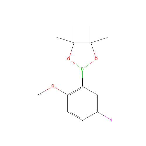 2-(5-iodo-2-methoxyphenyl)-4,4,5,5-tetramethyl-1,3,2-dioxaborolane (CAS: 935446-54-1) - Related Chemical Product