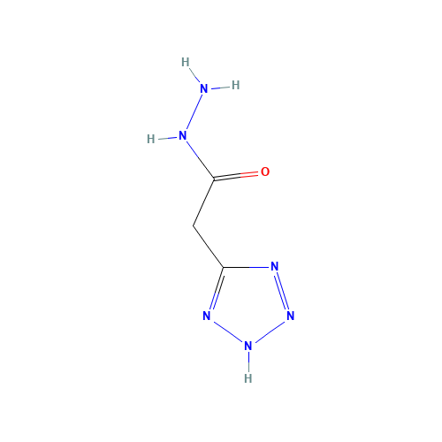 2-(2H-tetrazol-5-yl)acetohydrazide (CAS: 1002104-07-5) - Chemical Structure and Molecular Formula 