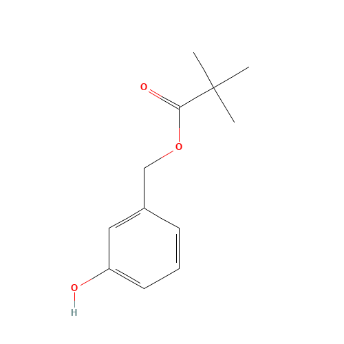 (3-hydroxyphenyl)methyl 2,2-dimethylpropanoate (CAS: 960001-07-4) - Chemical Structure and Molecular Formula 