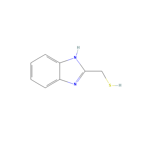 1H-benzimidazol-2-ylmethanethiol (CAS: 4344-85-8) - Chemical Structure and Molecular Formula 