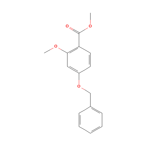 methyl 2-methoxy-4-phenylmethoxybenzoate (CAS: 28478-45-7) - Chemical Structure and Molecular Formula 