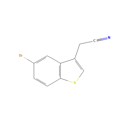 2-(5-bromo-1-benzothiophen-3-yl)acetonitrile (CAS: 23799-61-3) - Chemical Structure and Molecular Formula 