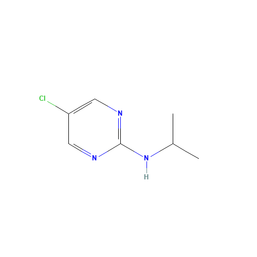 5-chloro-N-propan-2-ylpyrimidin-2-amine (CAS: 77476-96-1) - Chemical Structure and Molecular Formula 