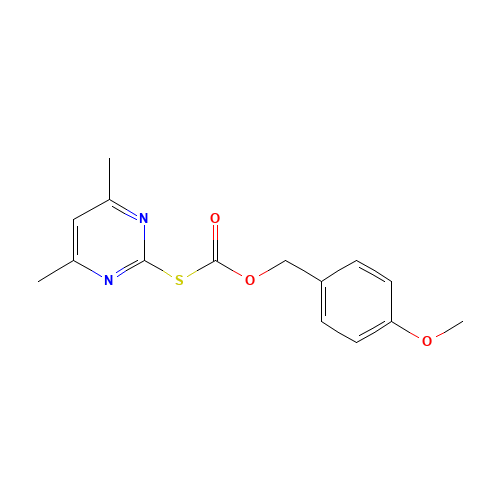 (4-methoxyphenyl)methyl (4,6-dimethylpyrimidin-2-yl)sulfanylformate (CAS: 41840-29-3) - Related Chemical Product