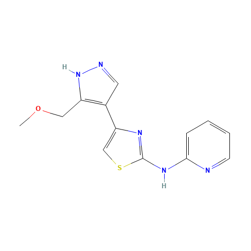 4-[5-(methoxymethyl)-1H-pyrazol-4-yl]-N-pyridin-2-yl-1,3-thiazol-2-amine (CAS: 1235313-00-4) - Related Chemical Product