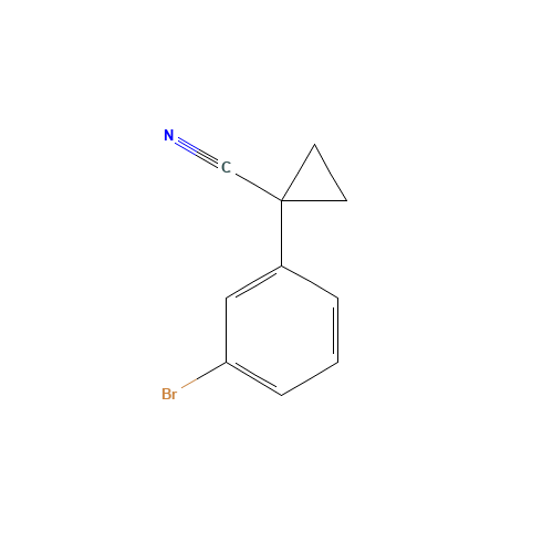 1-(3-bromophenyl)cyclopropane-1-carbonitrile (CAS: 124276-83-1) - Chemical Structure and Molecular Formula 