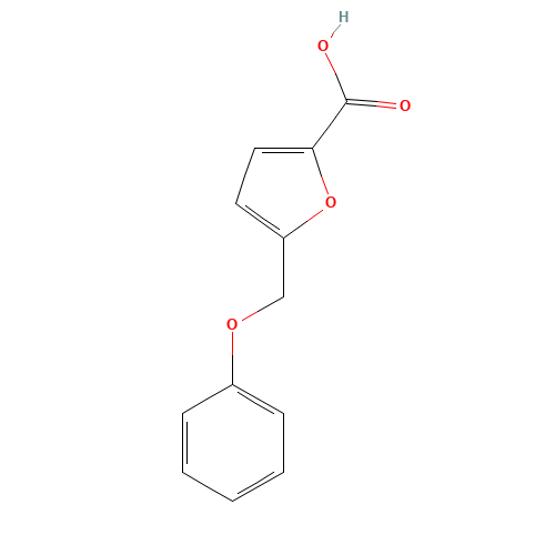 5-(phenoxymethyl)furan-2-carboxylic acid (CAS: 91368-74-0) - Chemical Structure and Molecular Formula 
