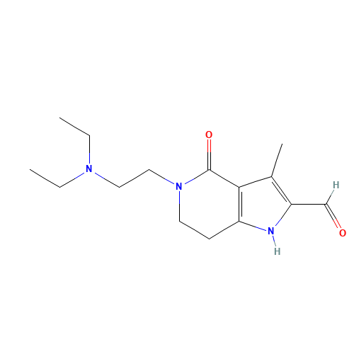 5-[2-(diethylamino)ethyl]-3-methyl-4-oxo-6,7-dihydro-1H-pyrrolo[3,2-c]pyridine-2-carbaldehyde (CAS: 945381-61-3) - Related Chemical Product