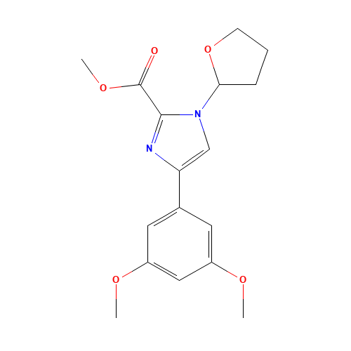 methyl 4-(3,5-dimethoxyphenyl)-1-(oxolan-2-yl)imidazole-2-carboxylate (CAS: 188199-83-9) - Related Chemical Product