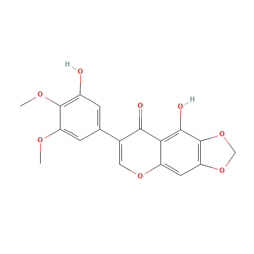 9-hydroxy-7-(3-hydroxy-4,5-dimethoxyphenyl)-[1,3]dioxolo[4,5-g]chromen-8-one (CAS: 88509-91-5) - Related Chemical Product