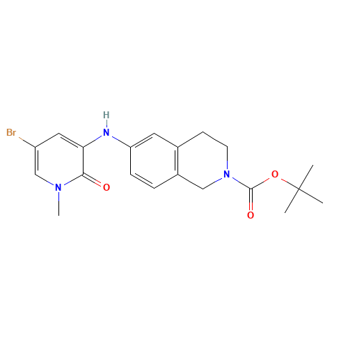tert-butyl 6-[(5-bromo-1-methyl-2-oxopyridin-3-yl)amino]-3,4-dihydro-1H-isoquinoline-2-carboxylate (CAS: 1346675-60-2) - Related Chemical Product