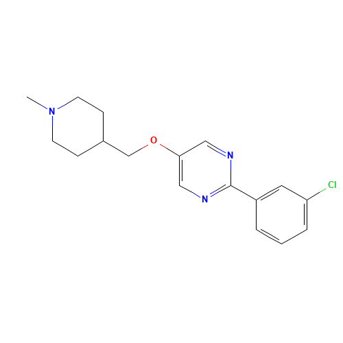 2-(3-chlorophenyl)-5-[(1-methylpiperidin-4-yl)methoxy]pyrimidine (CAS: 1314391-57-5) - Related Chemical Product