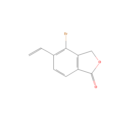 4-bromo-5-ethenyl-3H-2-benzofuran-1-one (CAS: 1255206-90-6) - Chemical Structure and Molecular Formula 