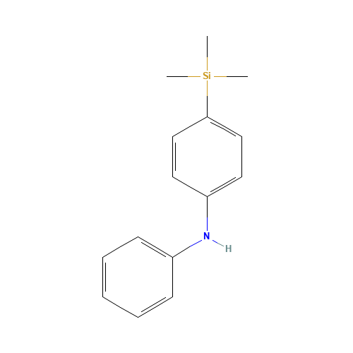 N-phenyl-4-trimethylsilylaniline (CAS: 13024-18-5) - Chemical Structure and Molecular Formula 
