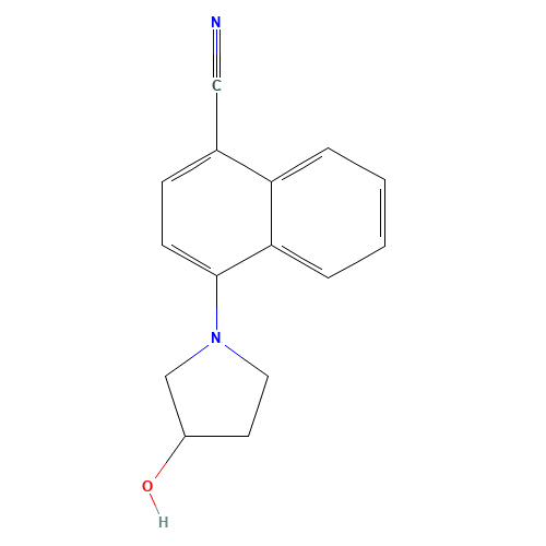 4-(3-hydroxypyrrolidin-1-yl)naphthalene-1-carbonitrile (CAS: 664362-70-3) - Related Chemical Product