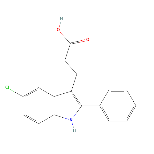 3-(5-chloro-2-phenyl-1H-indol-3-yl)propanoic acid (CAS: 290832-30-3) - Related Chemical Product