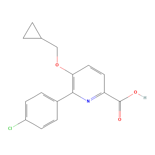6-(4-chlorophenyl)-5-(cyclopropylmethoxy)pyridine-2-carboxylic acid (CAS: 1364677-94-0) - Related Chemical Product