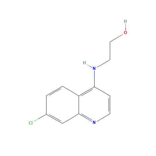 2-[(7-chloroquinolin-4-yl)amino]ethanol (CAS: 91066-18-1) - Chemical Structure and Molecular Formula 