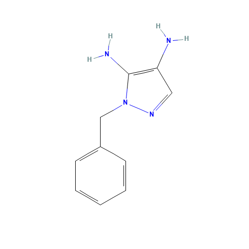 2-benzylpyrazole-3,4-diamine (CAS: 131311-66-5) - Chemical Structure and Molecular Formula 