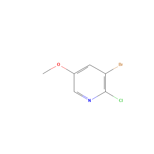 3-bromo-2-chloro-5-methoxypyridine (CAS: 1033202-44-6) - Chemical Structure and Molecular Formula 