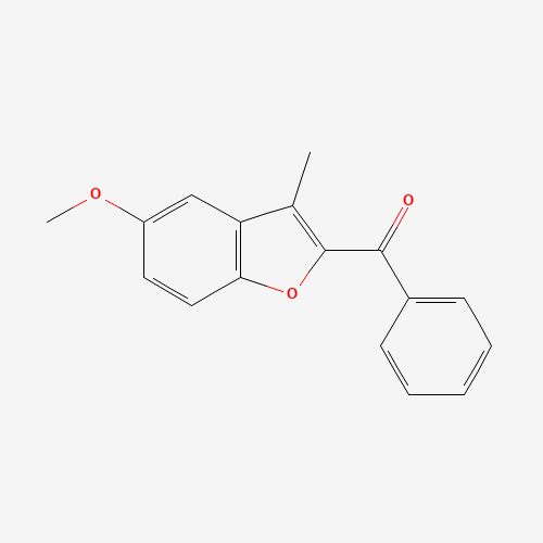 (5-methoxy-3-methyl-1-benzofuran-2-yl)-phenylmethanone (CAS: 303145-44-0) - Chemical Structure and Molecular Formula 